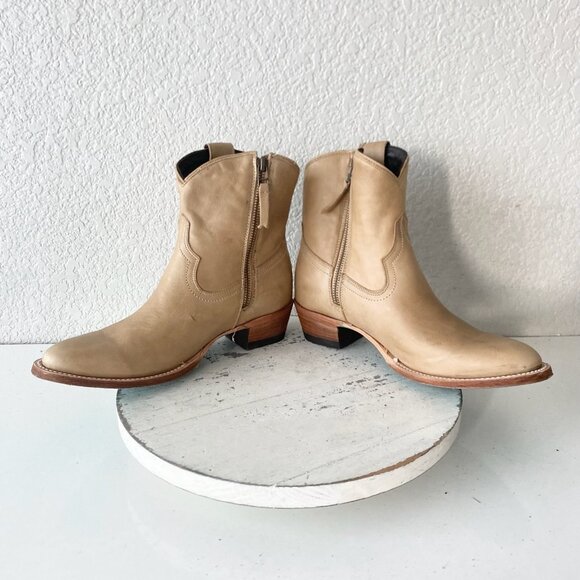 Lane PLAIN JANE Womens Cowboy Bootie 7.5 Butterscotch Western Cowgirl Ankle Boot - Picture 7 of 11